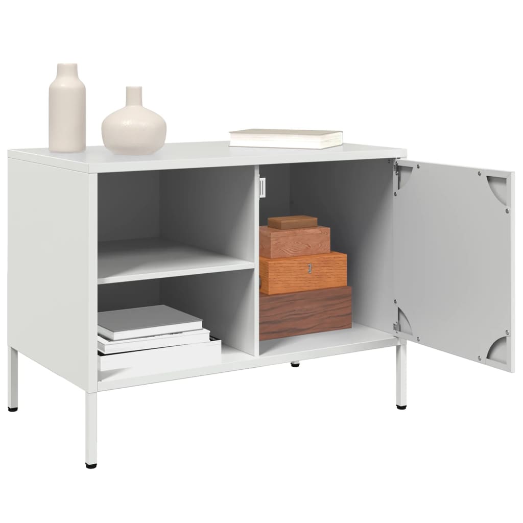 vidaXL TV Cabinets 2 pcs White 68x39x50.5 cm Steel