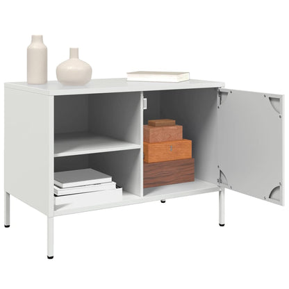 vidaXL TV Cabinets 2 pcs White 68x39x50.5 cm Steel
