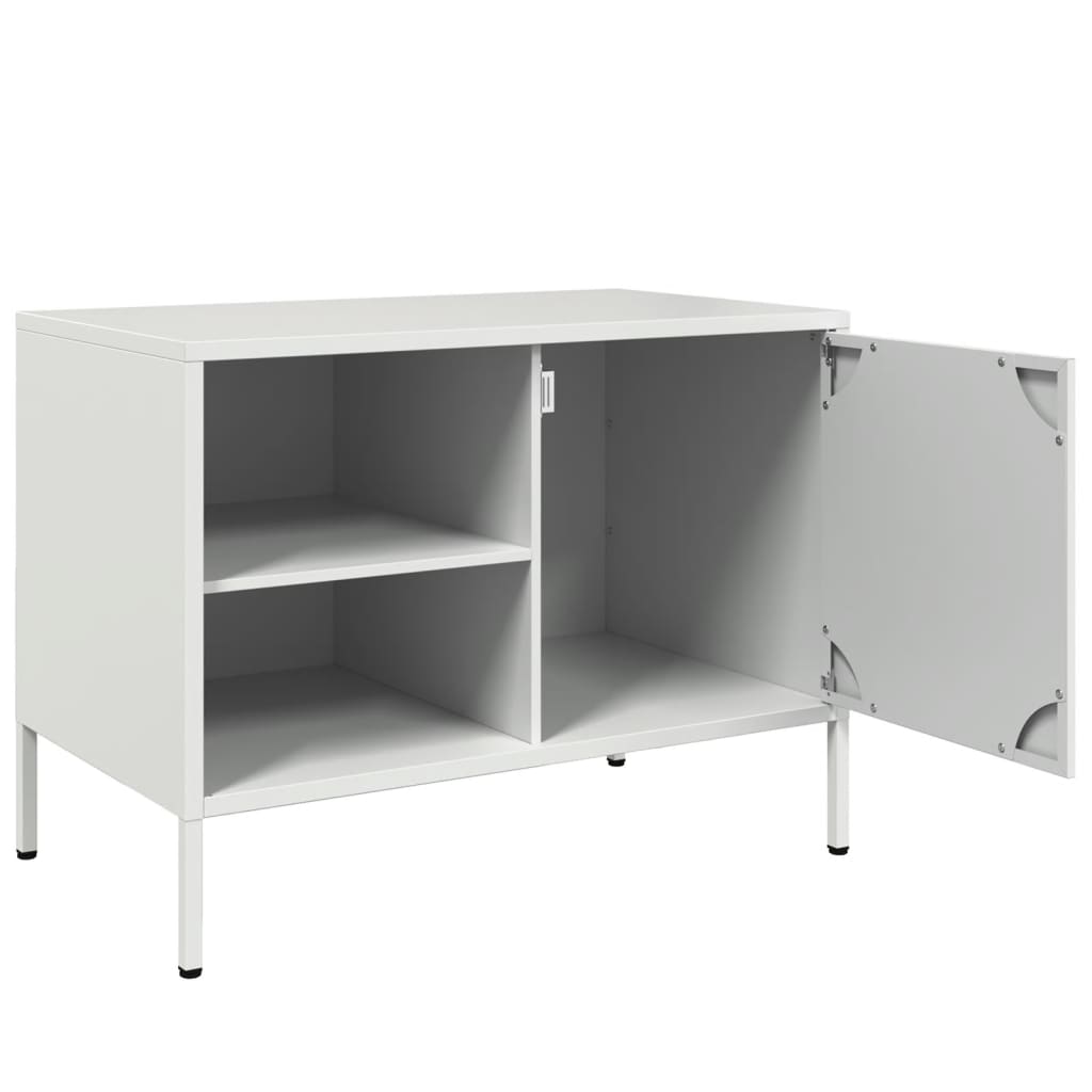 vidaXL TV Cabinets 2 pcs White 68x39x50.5 cm Steel