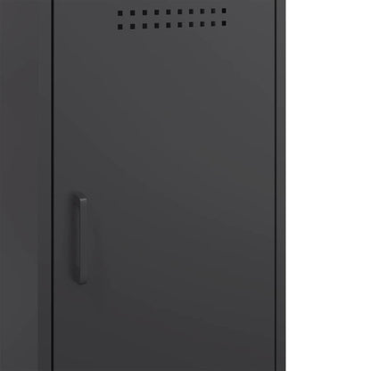 vidaXL Sideboards 2 pcs Black 36x39x79 cm Steel