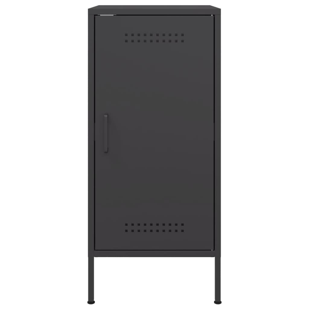 vidaXL Sideboards 2 pcs Black 36x39x79 cm Steel