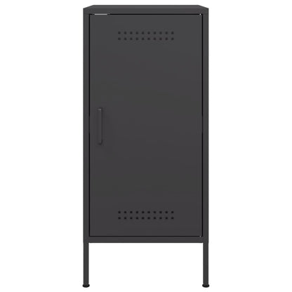 vidaXL Sideboards 2 pcs Black 36x39x79 cm Steel