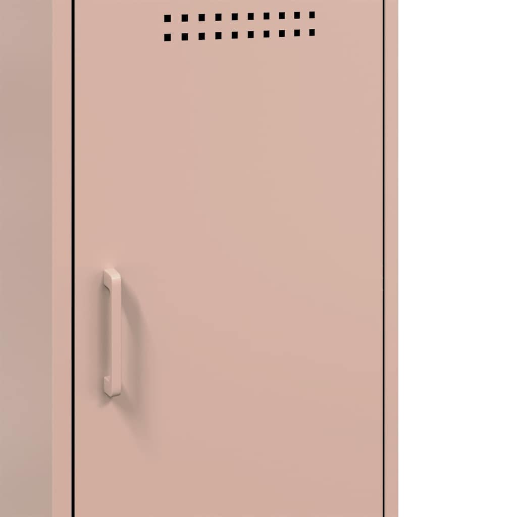 vidaXL Sideboards 2 pcs Pink 36x39x79 cm Steel