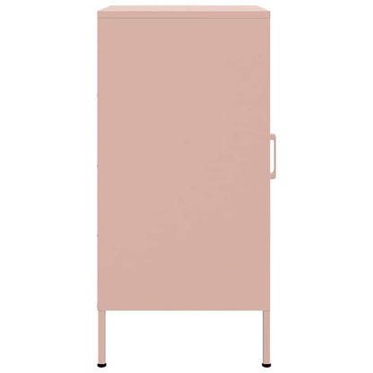 vidaXL Sideboards 2 pcs Pink 36x39x79 cm Steel