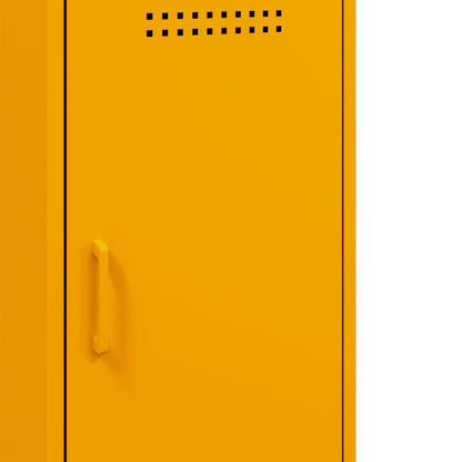 vidaXL Sideboards 2 pcs Mustard Yellow 36x39x79 cm Steel