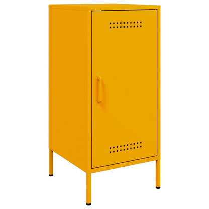 vidaXL Sideboards 2 pcs Mustard Yellow 36x39x79 cm Steel
