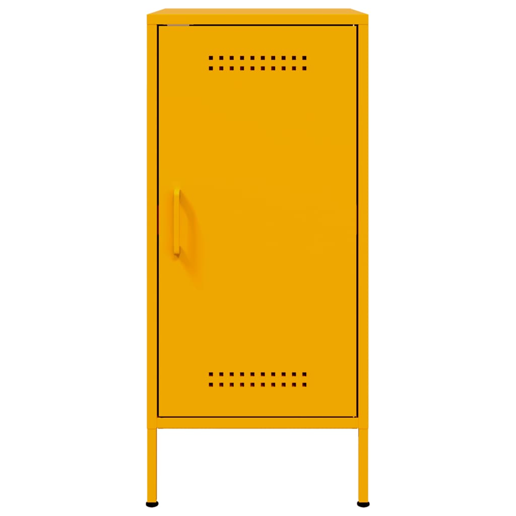 vidaXL Sideboards 2 pcs Mustard Yellow 36x39x79 cm Steel