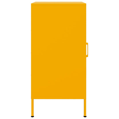 vidaXL Sideboards 2 pcs Mustard Yellow 36x39x79 cm Steel