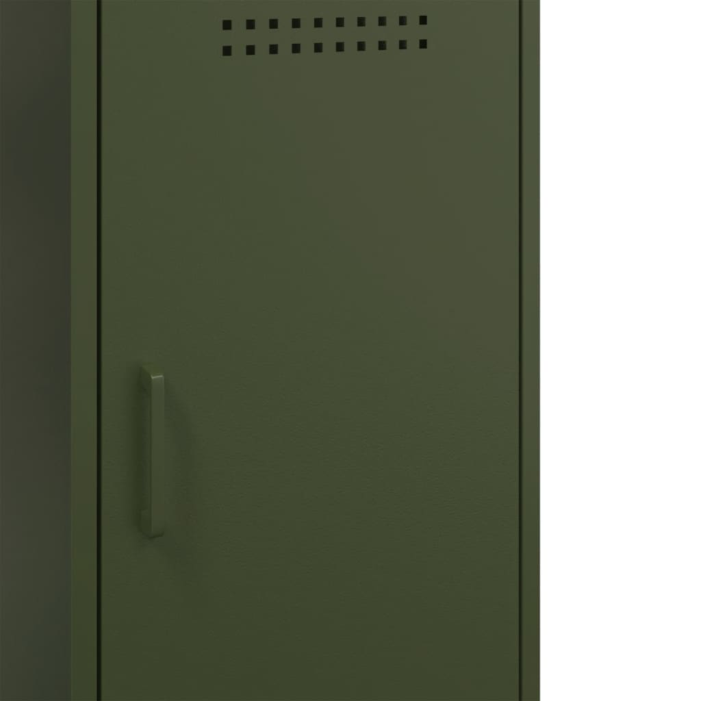 vidaXL Sideboards 2 pcs Olive Green 36x39x79 cm Steel