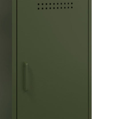 vidaXL Sideboards 2 pcs Olive Green 36x39x79 cm Steel