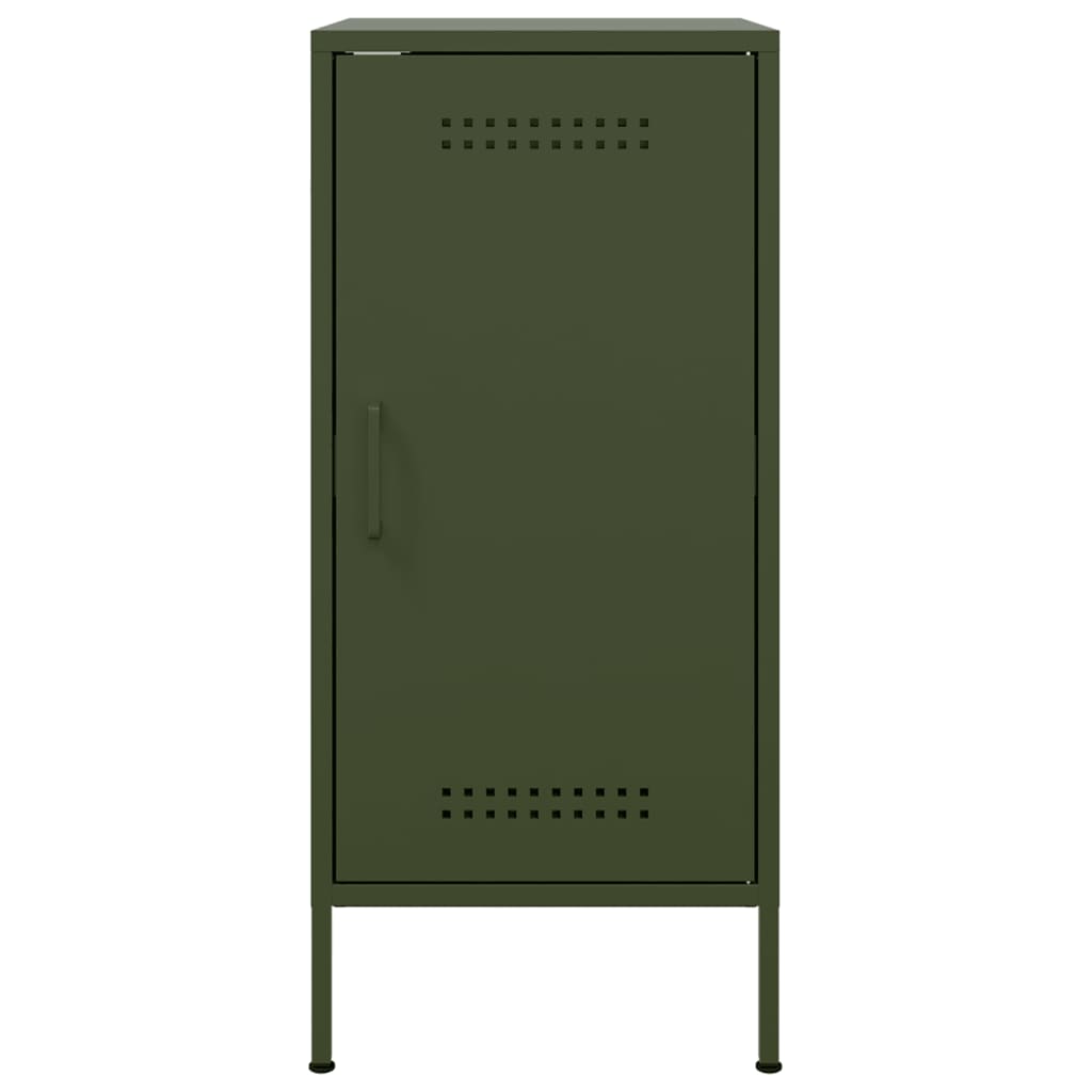 vidaXL Sideboards 2 pcs Olive Green 36x39x79 cm Steel