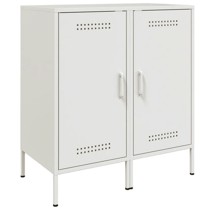 vidaXL Sideboards 2 pcs White 36x39x79 cm Steel