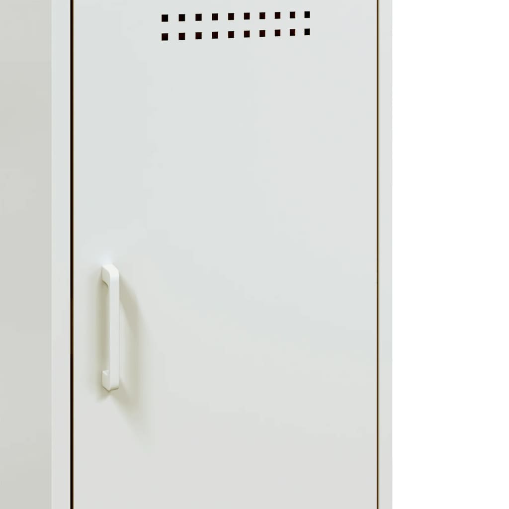 vidaXL Sideboards 2 pcs White 36x39x79 cm Steel