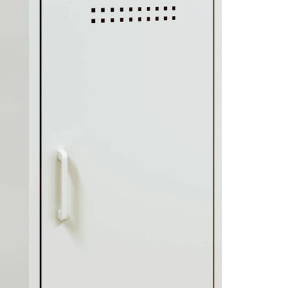 vidaXL Sideboards 2 pcs White 36x39x79 cm Steel