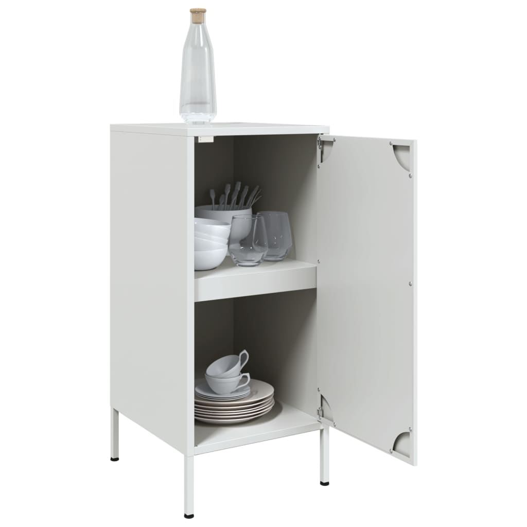 vidaXL Sideboards 2 pcs White 36x39x79 cm Steel