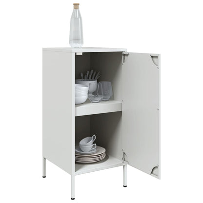 vidaXL Sideboards 2 pcs White 36x39x79 cm Steel