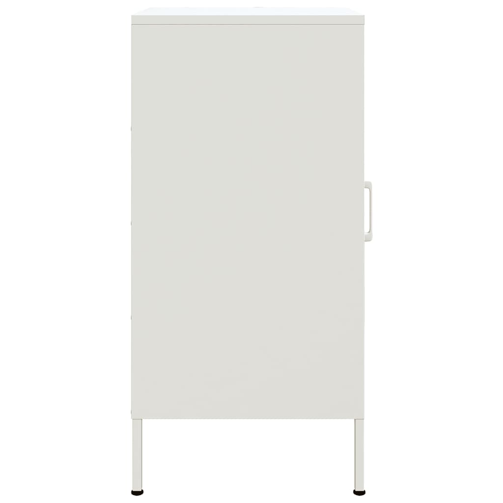 vidaXL Sideboards 2 pcs White 36x39x79 cm Steel