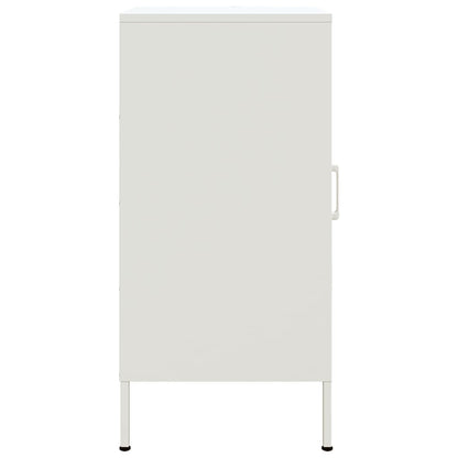 vidaXL Sideboards 2 pcs White 36x39x79 cm Steel