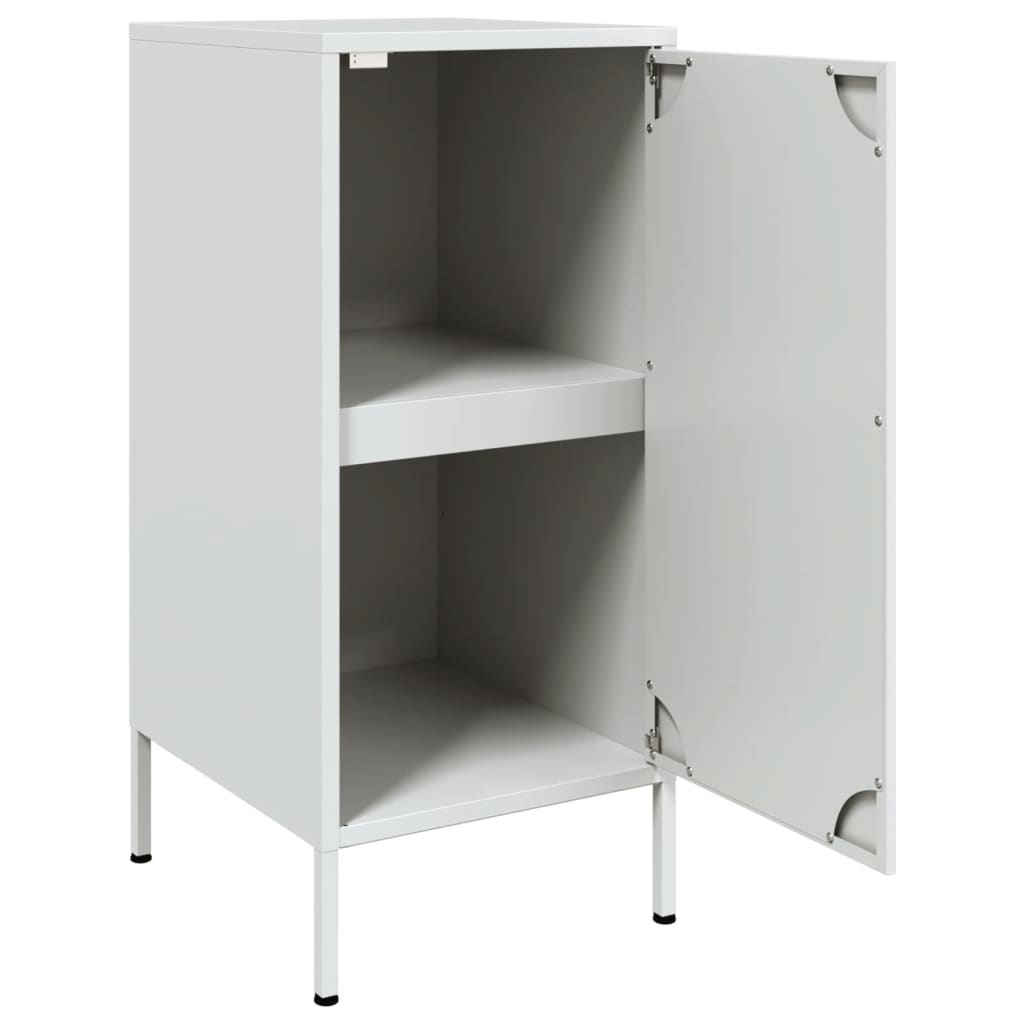 vidaXL Sideboards 2 pcs White 36x39x79 cm Steel