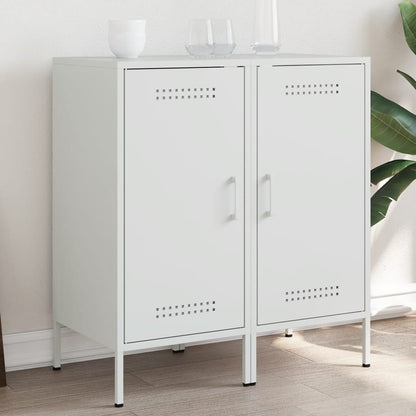 vidaXL Sideboards 2 pcs White 36x39x79 cm Steel