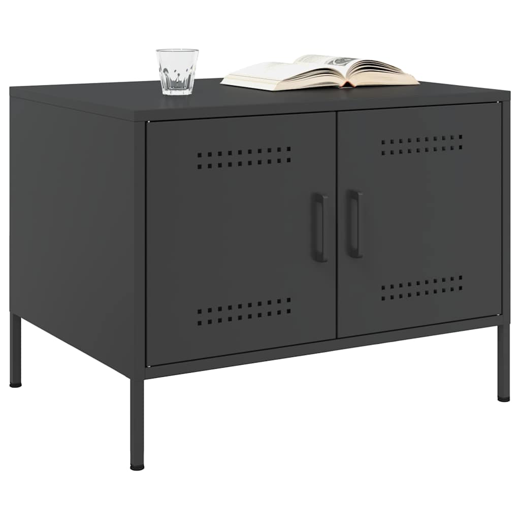 vidaXL Coffee Table Black 68x50x50,5 cm Steel