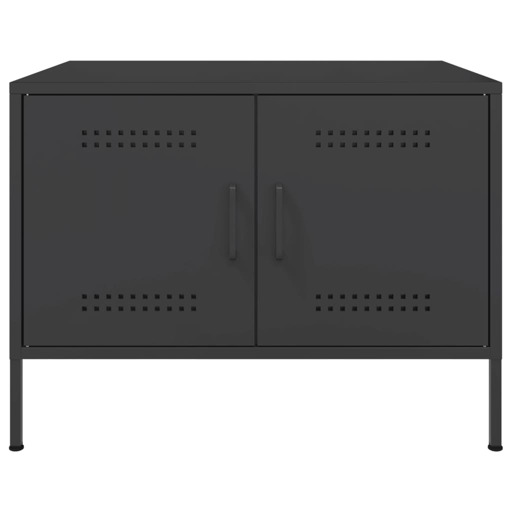 vidaXL Coffee Table Black 68x50x50.5 cm Steel