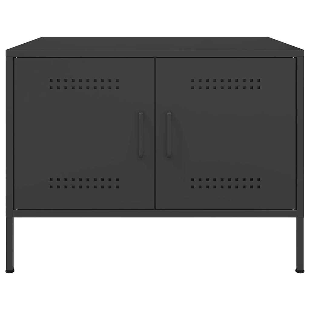 vidaXL Coffee Table Black 68x50x50,5 cm Steel