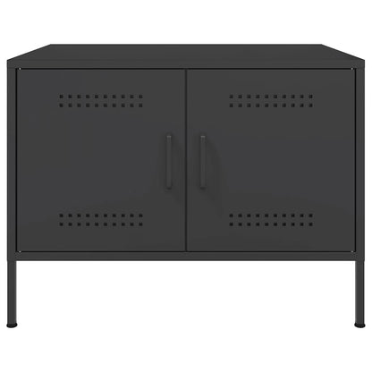 vidaXL Coffee Table Black 68x50x50,5 cm Steel