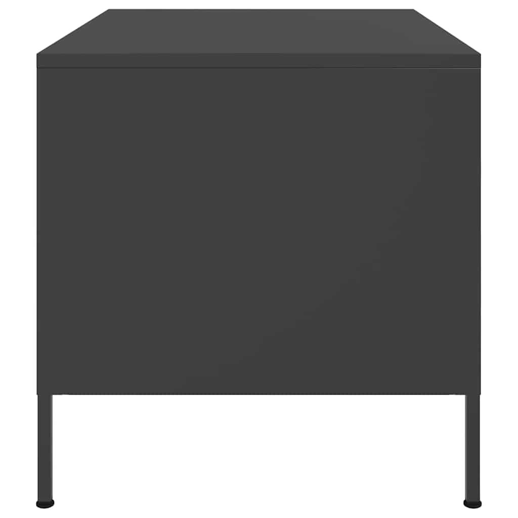 vidaXL Coffee Table Black 68x50x50,5 cm Steel