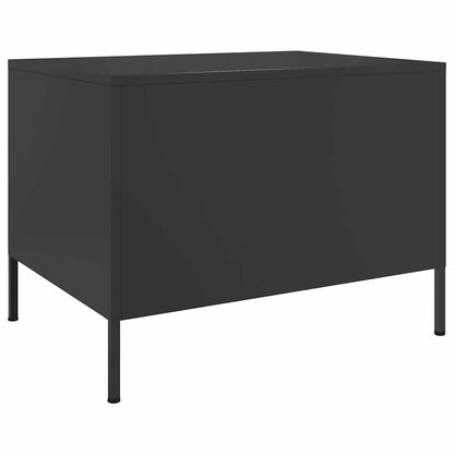 vidaXL Coffee Table Black 68x50x50,5 cm Steel