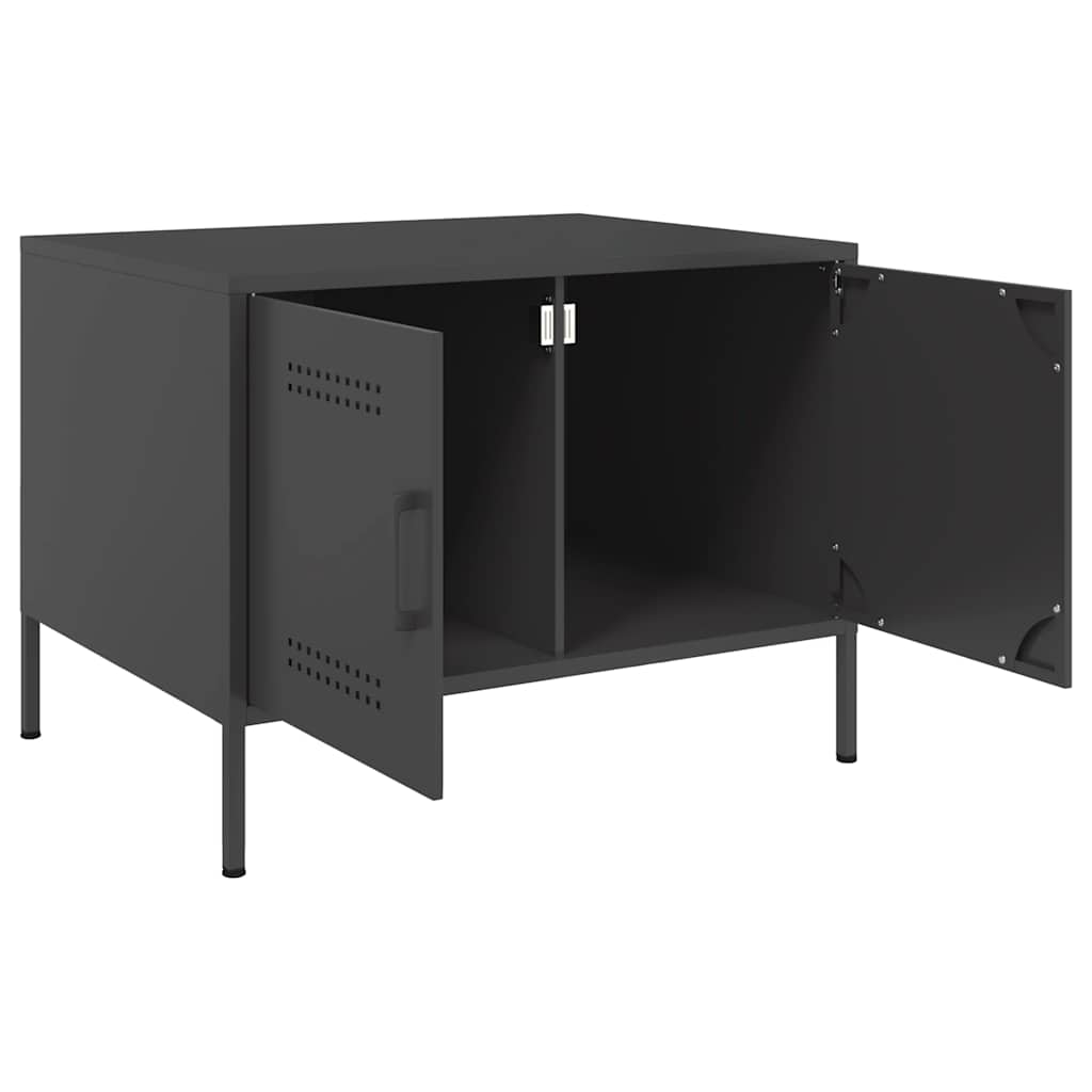 vidaXL Coffee Table Black 68x50x50,5 cm Steel