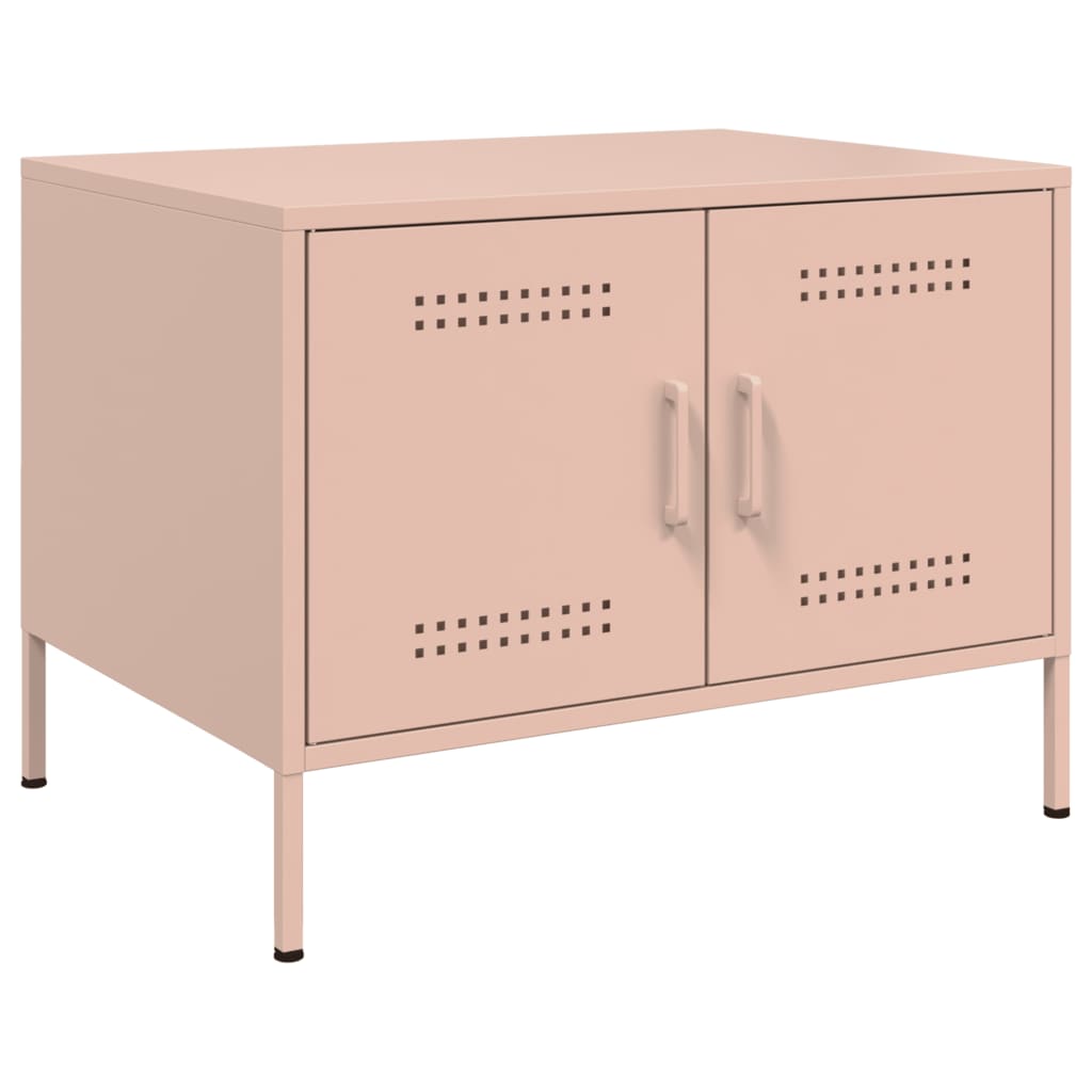 vidaXL Coffee Table Pink 68x50x50,5 cm Steel