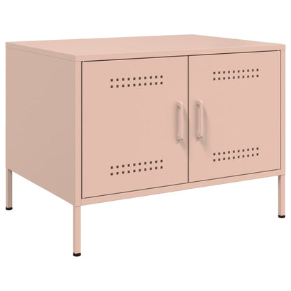 vidaXL Coffee Table Pink 68x50x50,5 cm Steel