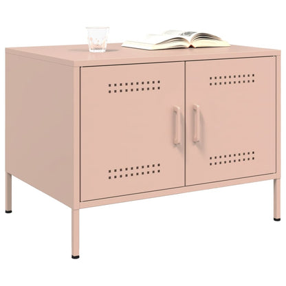 vidaXL Coffee Table Pink 68x50x50,5 cm Steel