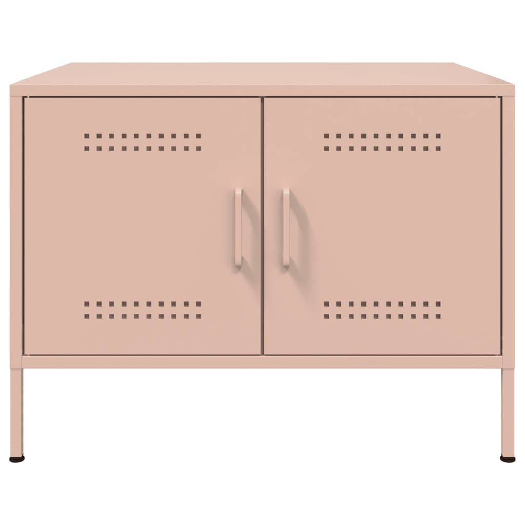 vidaXL Coffee Table Pink 68x50x50,5 cm Steel