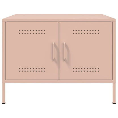 vidaXL Coffee Table Pink 68x50x50,5 cm Steel