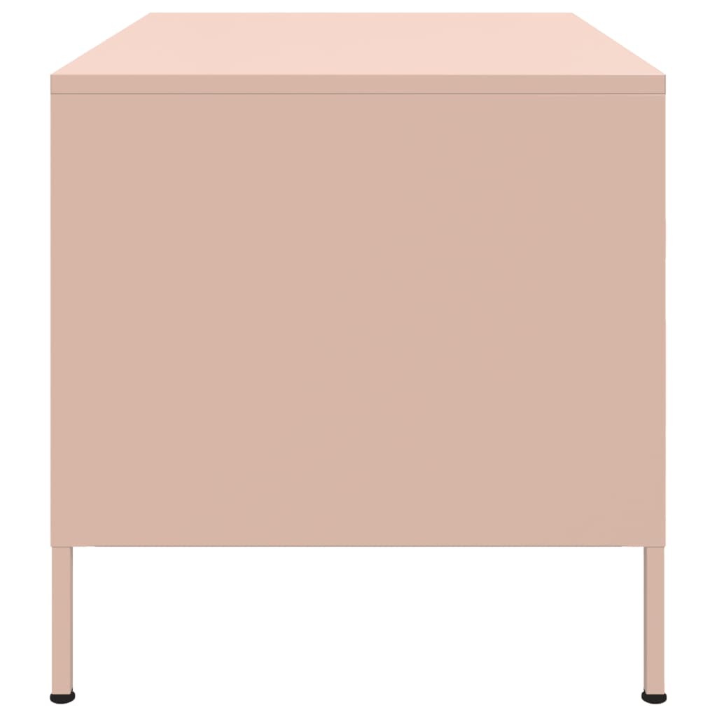 vidaXL Coffee Table Pink 68x50x50,5 cm Steel