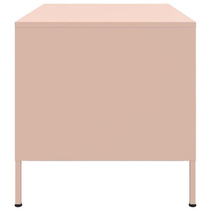 vidaXL Coffee Table Pink 68x50x50,5 cm Steel
