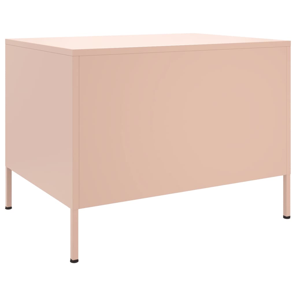 vidaXL Coffee Table Pink 68x50x50,5 cm Steel
