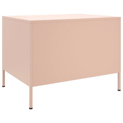vidaXL Coffee Table Pink 68x50x50,5 cm Steel