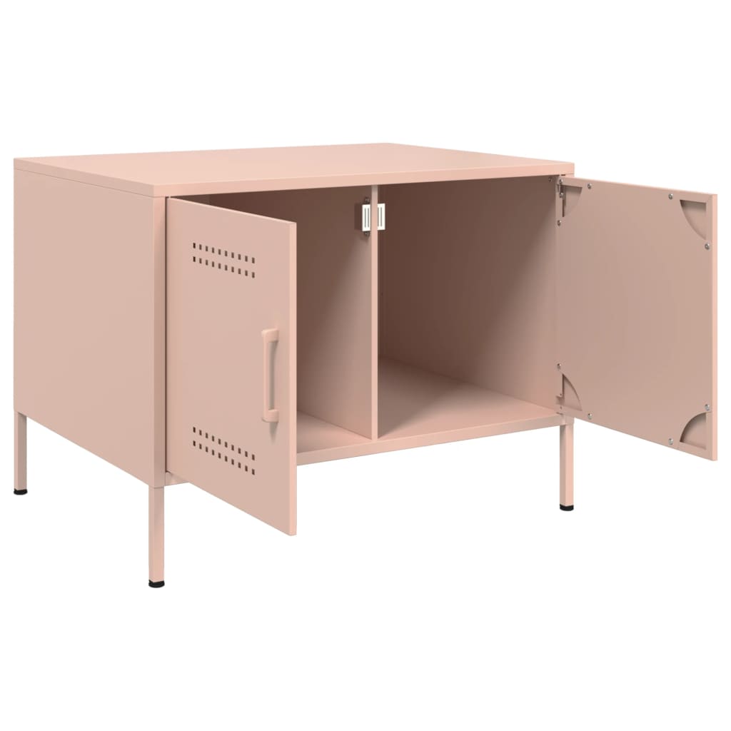 vidaXL Coffee Table Pink 68x50x50,5 cm Steel