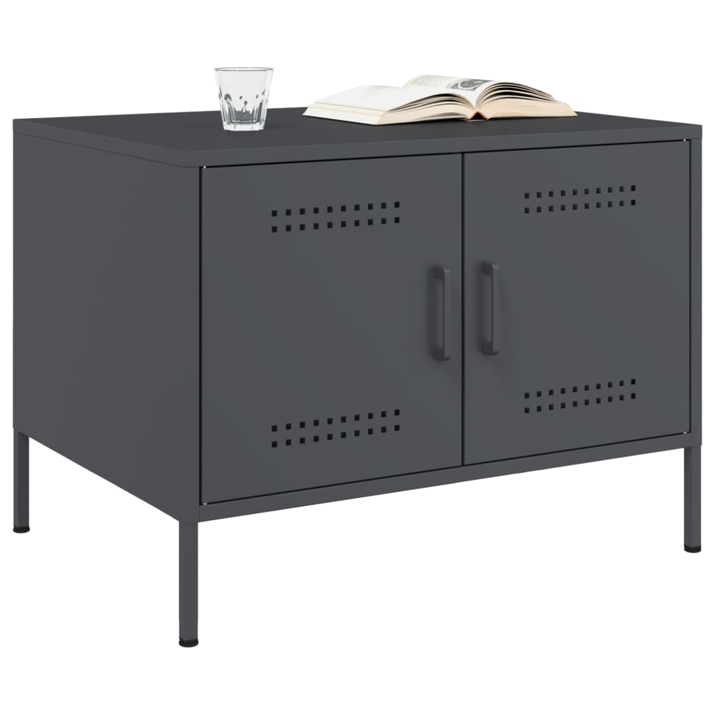 vidaXL Coffee Table Anthracite 68x50x50,5 cm Steel