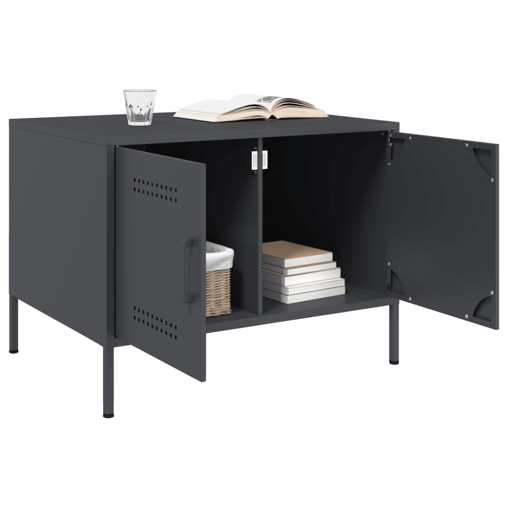 vidaXL Coffee Table Anthracite 68x50x50,5 cm Steel