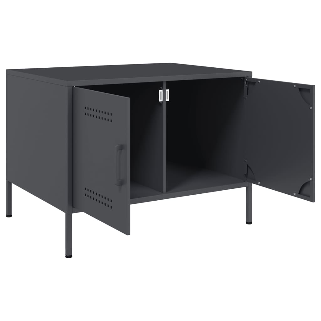 vidaXL Coffee Table Anthracite 68x50x50,5 cm Steel