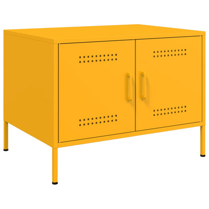 vidaXL Coffee Table Mustard Yellow 68x50x50,5 cm Steel