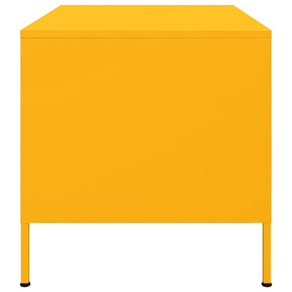 vidaXL Coffee Table Mustard Yellow 68x50x50.5 cm Steel