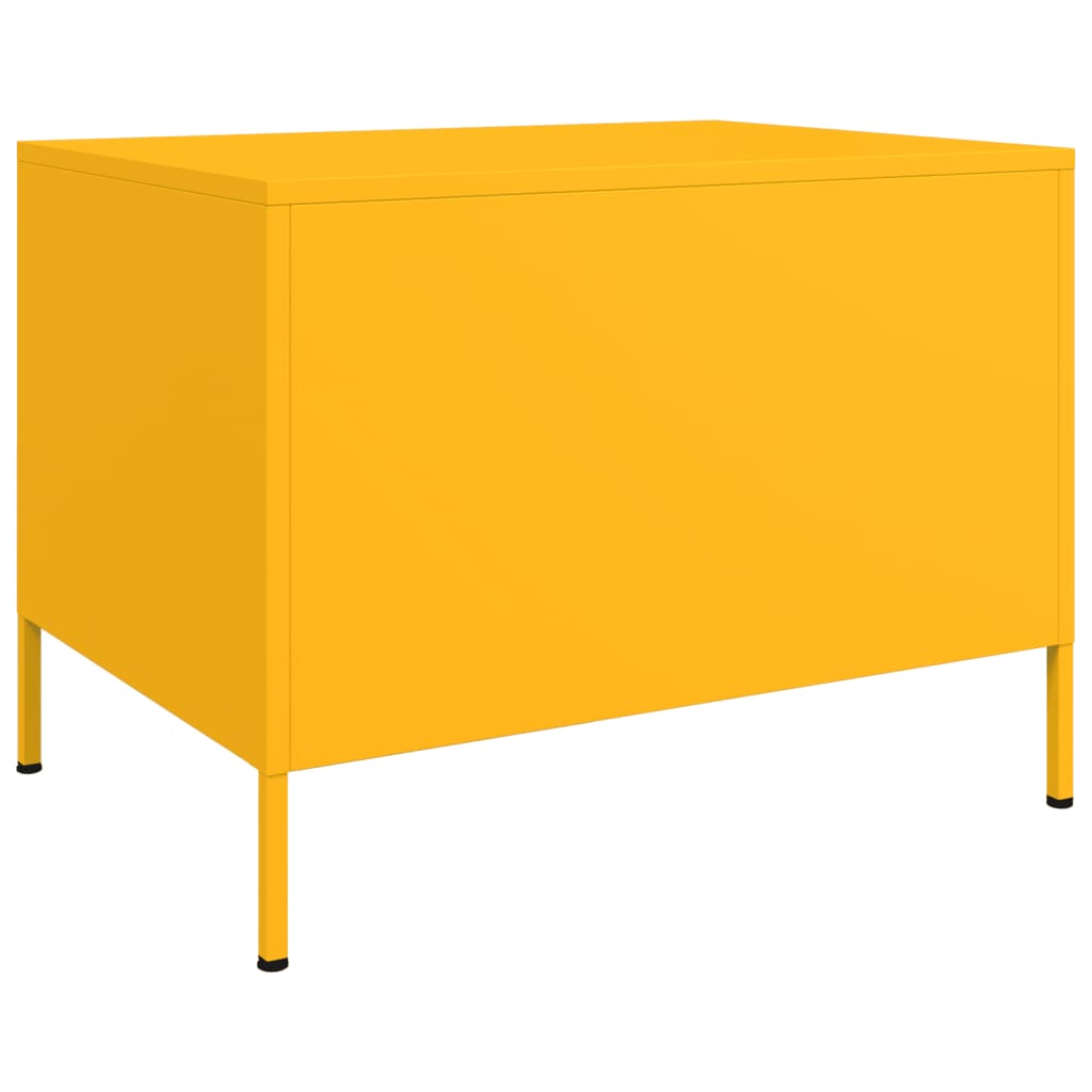 vidaXL Coffee Table Mustard Yellow 68x50x50.5 cm Steel
