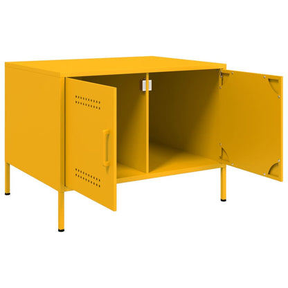 vidaXL Coffee Table Mustard Yellow 68x50x50,5 cm Steel
