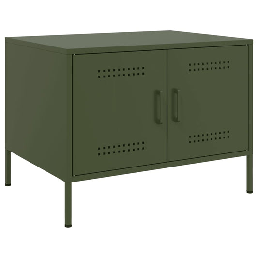 vidaXL Coffee Table Olive Green 68x50x50,5 cm Steel