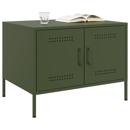 vidaXL Coffee Table Olive Green 68x50x50,5 cm Steel